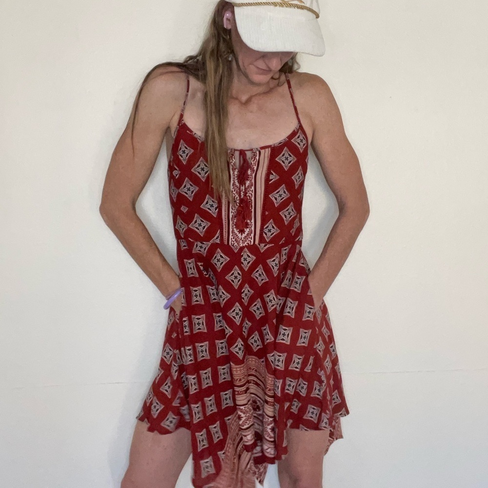 ♥️Xhilaration Red Geometric Mini Dress